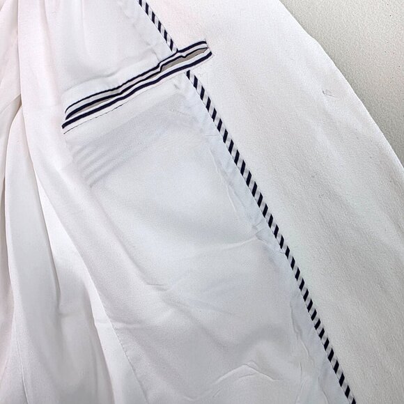1901 White Cotton Blend Blazer Single Breasted Jacket Spring and Summer Coat - Picture 16 of 16